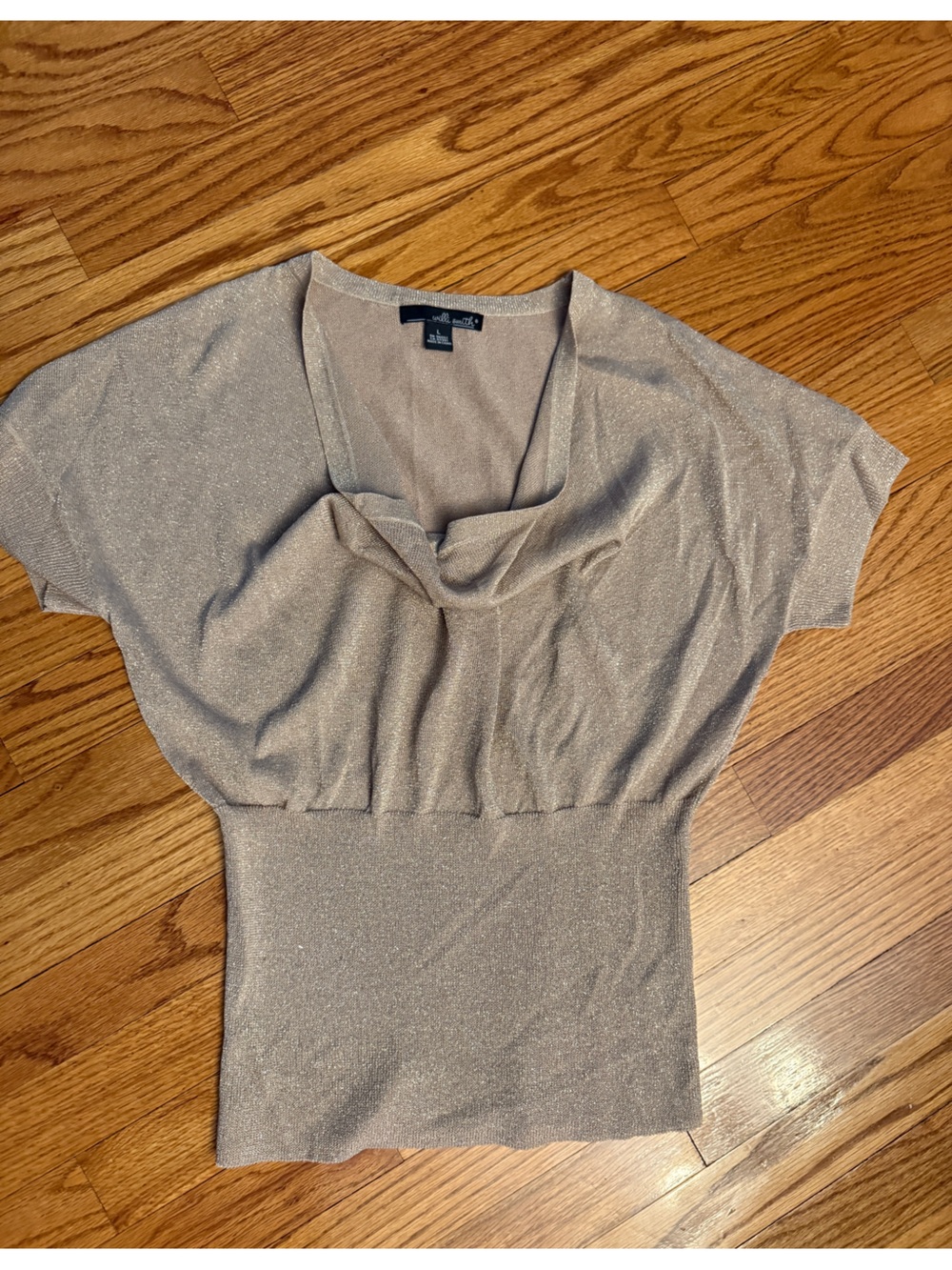 Gold Cowl Neck Top
